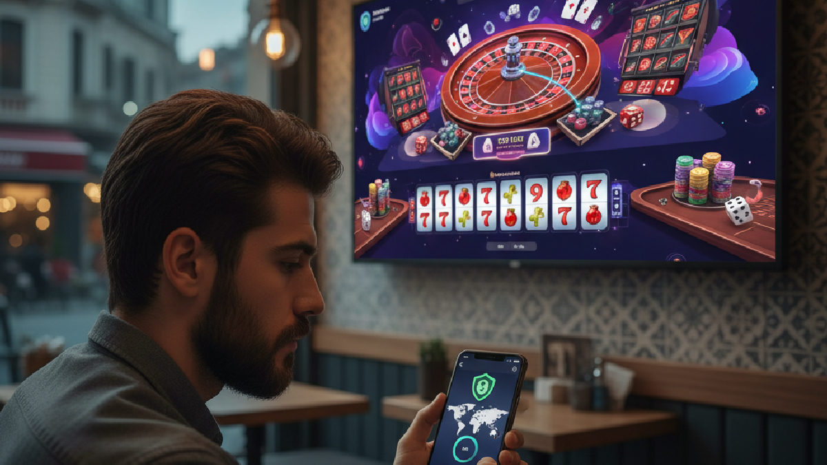 VPN ile CasinoMaxi erişiminin kolaylığı ve güvenliği vurgulanıyor.